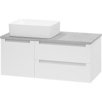 Тумба с раковиной Brevita Cargo 100 УТ000024162 подвесная Белая матовая — фото 1, Тумбы с раковиной