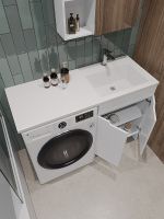 Тумба с раковиной Orange Kandy 120 R OPKD-120TUW+RAR Белый глянец — фото 3, Тумбы с раковиной