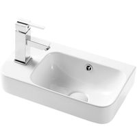 Раковина WeltWasser Aisbach 5117 L 45 10000003970 Белый глянец — фото 1, Мини-раковины