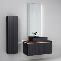 Тумба под раковину Jorno Strong 100 Str.01.100/P/A подвесная Антрацит — фото 7, Тумбы под раковину