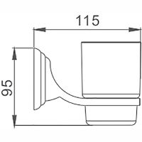 Стакан для зубных щеток Haiba HB1506 Хром — фото 2, Мыльницы