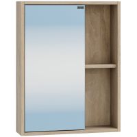 Зеркальный шкаф СанТа Прима 50 700343 Дуб светлый — фото 1, Зеркальные шкафы в ванную