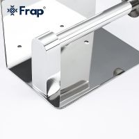 Держатель туалетной бумаги Frap F502 с полкой Хром — фото 4, Аксессуары и оборудование для общественных мест