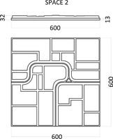 Гипсовая 3д панель Artpole Space-2 D-0006-2 600x600 мм — фото 9, Гипсовые 3Д панели