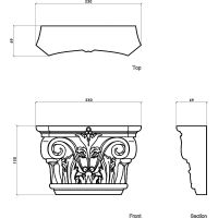 Капитель Европласт 1.21.001 69x150x230 мм — фото 2, Колонны