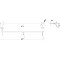 Полотенцедержатель Veragio Largenta VR.LGT-1922.CR двойной Хром — фото 2, Полотенцедержатели