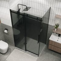 Товар: Душевая стенка Grossman Classic 70 200.K33.04.70.21.10 профиль Черный матовый стекло тонированное - фото 5 Душевая стенка Grossman Classic 70 200.K33.04.70.21.10 профиль Черный матовый стекло тонированное — фото 5, Боковые стенки