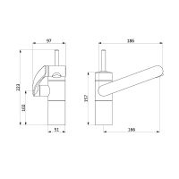 Смеситель для раковины Damixa Arc Черный матовый арт-290217364 — фото 4, Смесители для раковины