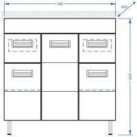 Товар: Тумба под раковину Stella Polar Фиора 80 SP-00000213 Белая - фото 5 Тумба под раковину Stella Polar Фиора 80 SP-00000213 Белая — фото 5, Мебель для ванной
