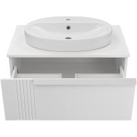 Тумба с раковиной Brevita Savoy 80 УТ000014904 подвесная Белая матовая — фото 4, Мебель для ванной