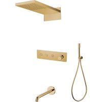 Душевая система Boheme Fusion 130-2-G Золото глянцевое — фото 1, Душевое оборудование. Душевая программа