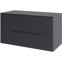 Тумба под раковину Orange Line 100 Li-100TugMDF подвесная Графит матовый — фото 1, Мебель для ванной