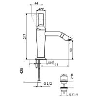 Товар: Смеситель для раковины Webert Opera OA830102980 Розовое золото - фото 3 Смеситель для раковины Webert Opera OA830102980 Розовое золото — фото 3, Смесители
