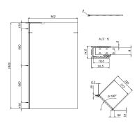 Шторка на ванну AM.PM Gem 80 W90BS-080-140CT профиль Хром стекло прозрачное — фото 3, Неподвижные шторки для ванной