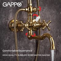 Душевая система Gappo G89-6 G2489-6 Золото — фото 12, Душевые стойки