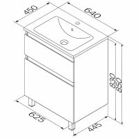 Тумба под раковину AM.PM X-Joy 65 M85AFSX0652WG Белый глянец — фото 12, Мебель для ванной