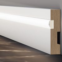 Плинтус Evrowood PN 021 led 2000x70x16 мм — фото 1, Плинтуса напольные