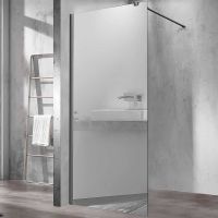 Душевая перегородка Vincea Walk-In 100 VSW-1H100MRGM профиль Вороненая сталь стекло зеркальное — фото 1, Душевые перегородки