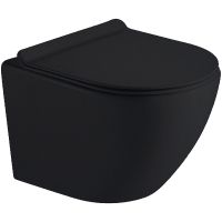 Унитаз Timo Kulo TK-403МВ подвесной Черный матовый с сиденьем Микролифт — фото 1, Подвесные унитазы