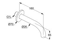 Излив для смесителя Kludi Bozz 3850539 Черный матовый — фото 2, Комплектующие для душевого оборудования