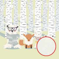 Фреска детская Ortograf Для самых маленьких 32918 Фактура флок FLK Флизелин (2,7*2,7) Зеленый/Разноцветный, Животные — фото 1, Фрески