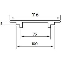 Декоративная накладка Paulmark PM116-GM Вороненая сталь — фото 2, Комплектующие для душевого оборудования