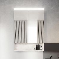 Зеркальный шкаф Geberit Acanto 75 500.645.00.2 с подсветкой Дуб мистик — фото 5, Зеркальные шкафы в ванную