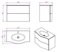Товар: Тумба под раковину Cezares подвесная Вишневый дуб без ручек арт-PETALO-900-2C-SO-RC-P - фото 4 Тумба под раковину Cezares подвесная Вишневый дуб без ручек арт-PETALO-900-2C-SO-RC-P — фото 4, Тумбы под раковину