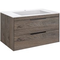 Тумба под раковину Vincea Chiara 2D 80 VMC-2C2800RO подвесная R.Oak — фото 2, Тумбы под раковину