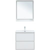 Тумба под раковину Aquanet Милан 70 подвесная Белый глянец арт-336368 — фото 13, Тумбы под раковину