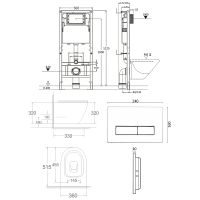 Товар: Комплект унитаза с инсталляцией Agger ATI03100+APB244 с сиденьем Микролифт и Черной матовой клавишей смыва - фото 15 Комплект унитаза с инсталляцией Agger ATI03100+APB244 с сиденьем Микролифт и Черной матовой клавишей смыва — фото 15, Комплекты унитаз + инсталляция