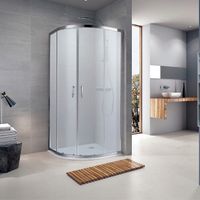 Душевой уголок Koller Pool Aqua Line 90X90 R90RG профиль Хром стекло матовое — фото 2, Душевые уголки