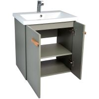 Тумба под раковину VIANT Мюнхен 60 VMUN60COH-T2STP подвесная Хаки — фото 3, Мебель для ванной