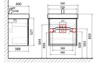 Товар: Тумба под раковину Laparet Accord 60 Acc.01.60/P/W подвесная Белая - фото 9 Тумба под раковину Laparet Accord 60 Acc.01.60/P/W подвесная Белая — фото 9, Мебель для ванной
