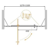 Товар: Душевая дверь Cezares Molveno 130 MOLVENO-BA-12-70+60-C-Cr-IV профиль Хром стекло прозрачное - фото 3 Душевая дверь Cezares Molveno 130 MOLVENO-BA-12-70+60-C-Cr-IV профиль Хром стекло прозрачное — фото 3, Душевые двери в нишу