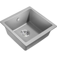 Кухонная мойка Milacio Leon 45 Cuarzo MC.77093 Серый металлик — фото 1, Кухонные мойки