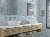 Керамическое панно Керлайф Onice Blu (из 2-х плиток) 63х63 см — фото 5, Керамическая плитка