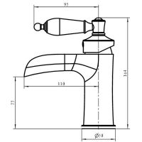 Товар: Смеситель для раковины Boheme Vogue 201-MR-B Бронза - фото 2 Смеситель для раковины Boheme Vogue 201-MR-B Бронза — фото 2, Смесители