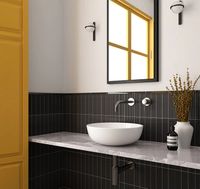 Керамическая плитка Equipe Costa Nova Onda Black Matt 28521 настенная 5х20 см — фото 2, Керамическая плитка