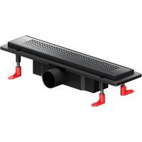 Душевой лоток AM.PM PrimeFlow 40 W02SC-P11-040-01BM с Черной матовой решеткой Cut Gradient — фото 1, Душевые лотки