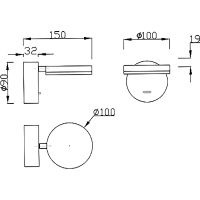 Настенный светильник Crystal Lux CLT 027W V1 BL Черный — фото 3, Светильники