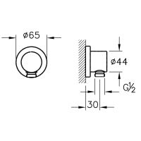 Шланговое подключение Vitra Origin A45223 Хром — фото 2, Шланговые подключения