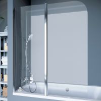 Шторка на ванну Koller Pool Waterfall Line 115 QP95 L профиль Хром стекло рифленое — фото 1, Неподвижные шторки для ванной