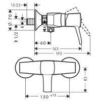 Товар: Смеситель для душа Hansgrohe Metropol Classic 31360090 Хром Золото - фото 2 Смеситель для душа Hansgrohe Metropol Classic 31360090 Хром Золото — фото 2, Смеситель для душа