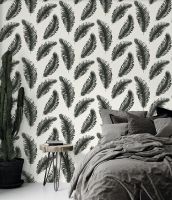 Обои Zambaiti Parati Savana 77529 Винил на флизелине (0,53*10,05) Бежевый, Перья — фото 2, Обои для стен