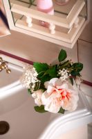 Зеркальный шкаф Бриклаер Кантри 50 4627125413711 с подсветкой Бежевый дуб прованс — фото 4, Мебель для ванной