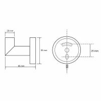 Крючок Bemeta Dark 104206020 Черный — фото 2, Крючки для полотенец
