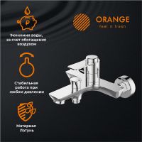 Комплект смесителей Orange Thermo с термостатом Хром арт-T19-311cr — фото 3, Готовые комплекты для ванной комнаты