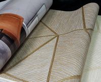 Обои Wiganford by Solo Hampton DTT2236 Винил на флизелине (1,06*10,05) Золото/Серебряный, Геометрия — фото 3, Обои для стен