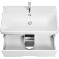 Тумба с раковиной Aquaton Оливия 80 1A2831K0OL010 подвесная Белая матовая — фото 4, Тумбы с раковиной